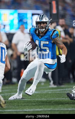 Carolina Panthers tight end Giovanni Ricci looks on during the