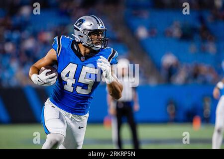 Carolina Panthers tight end Giovanni Ricci (45) lines up during