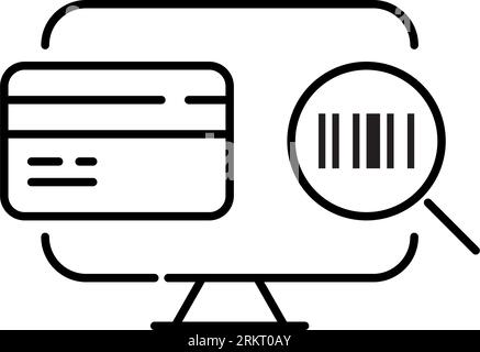 Scanning icon of an identification card. Editable vector Stock Vector ...