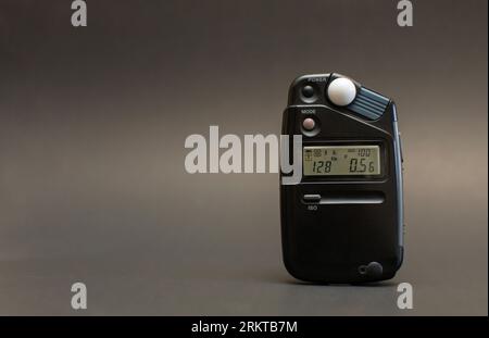 exposure meter for photography dark background Stock Photo