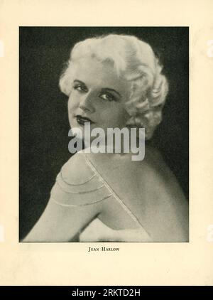 JEAN HARLOW Portrait from US Programme for HELL'S ANGELS 1930 directors HOWARD HUGHES EDMUND GOULDING and JAMES WHALE The Caddo Company / United Artists Stock Photo