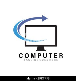 computer repair logo icon vector logo. Stock Vector