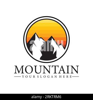 Mountain logo icon vector template. Stock Vector