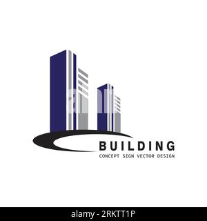 Modern city buildings, towers logo icon vector template. Stock Vector