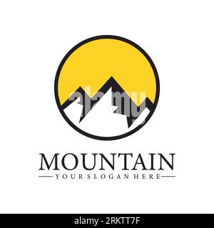 Mountain logo icon vector template. Stock Vector