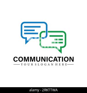 Creative Chat Concept Logo Design Template Stock Vector