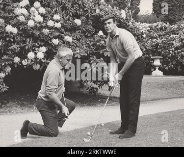 Sean Connery Playing Golf Candid Photograph Stock Photo