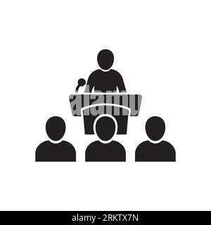 Speech icon. Vector icon isolated on white background. Stock Vector
