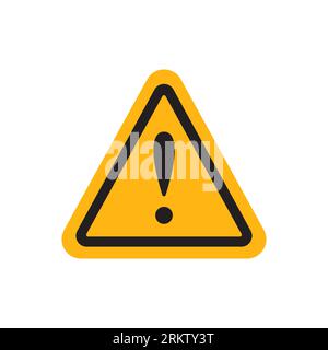Exclamation mark icon design. Exclamation mark icon in modern flat style design. Vector illustration. Stock Vector
