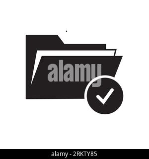 folder with check mark icon vector Stock Vector