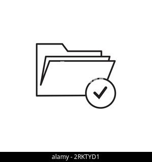 folder with check mark icon vector Stock Vector
