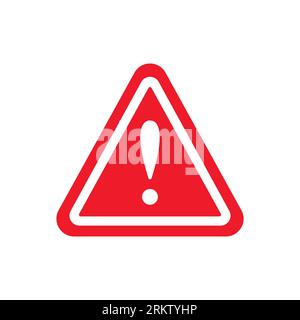 Exclamation mark icon design. Exclamation mark icon in modern flat style design. Vector illustration. Stock Vector