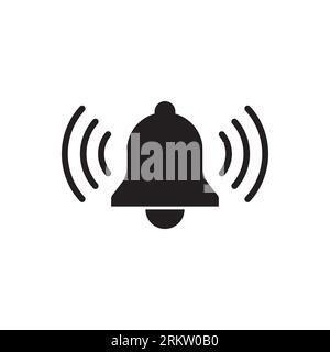 Message notification bell icon template black color editable. notification symbol vector sign isolated on white background. Simple logo vector illustr Stock Vector