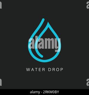 water drop logo design element vector illustration nature energy drop icon Stock Vector