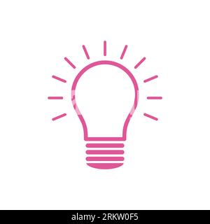Light Bulb Icon Isolated on White Background Stock Vector