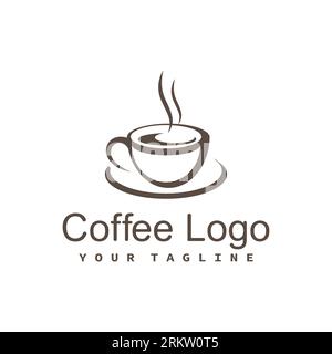 Coffee cup vector logo design template. design Coffee shop logo icon Stock Vector