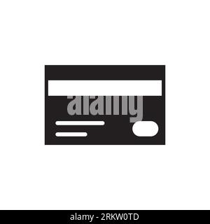 Debit payment icon in black solid flat design icon isolated on white background Stock Vector