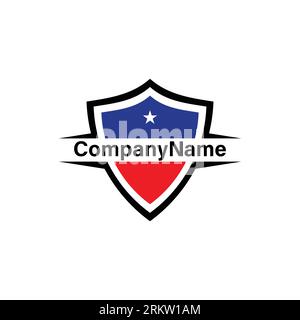 Shield logo design vector template. Stock Vector
