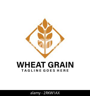 wheat grain logo icon vector isolated Stock Vector