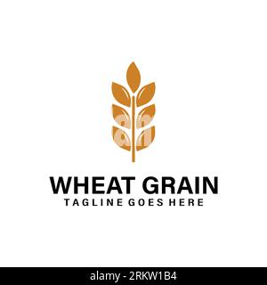 wheat grain logo icon vector isolated Stock Vector