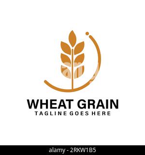 wheat grain logo icon vector isolated Stock Vector