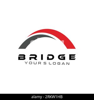 Bridge logo icon vector template. Stock Vector