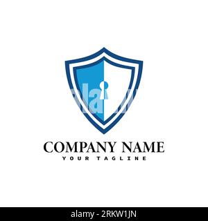 Technology protection shield sman logo icon vector template. Stock Vector