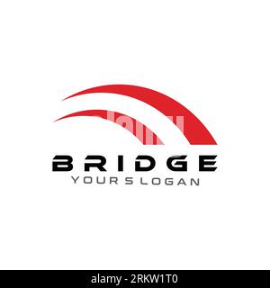 Bridge logo icon vector template. Stock Vector