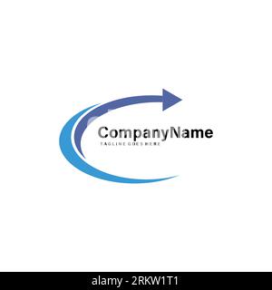 Abstract Arrow logo design template. Stock Vector