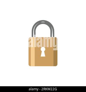 padlock - security icon vector illustration Stock Vector