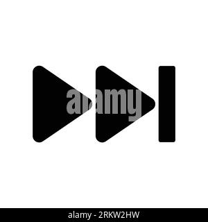 Next track icon isolated on white background. Multimedia symbol modern, simple, vector, icon for website design, mobile app, ui. Vector Illustration Stock Vector