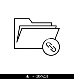 Document icon isolated on white background. Folder symbol modern, simple, vector, icon for website design, mobile app, ui. Vector Illustration Stock Vector