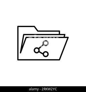 Document icon isolated on white background. Folder symbol modern, simple, vector, icon for website design, mobile app, ui. Vector Illustration Stock Vector