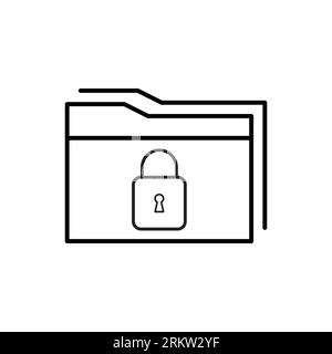 Document icon isolated on white background. Folder symbol modern, simple, vector, icon for website design, mobile app, ui. Vector Illustration Stock Vector