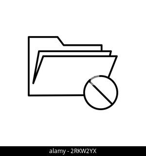 Document icon isolated on white background. Folder symbol modern, simple, vector, icon for website design, mobile app, ui. Vector Illustration Stock Vector