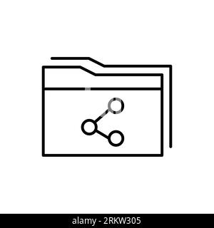 Document icon isolated on white background. Folder symbol modern, simple, vector, icon for website design, mobile app, ui. Vector Illustration Stock Vector