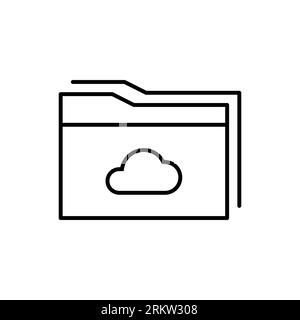 Document icon isolated on white background. Folder symbol modern, simple, vector, icon for website design, mobile app, ui. Vector Illustration Stock Vector