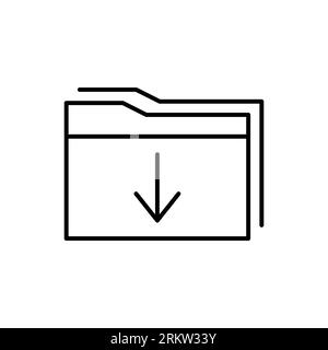 Document icon isolated on white background. Folder symbol modern, simple, vector, icon for website design, mobile app, ui. Vector Illustration Stock Vector