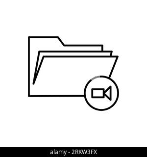 Document icon isolated on white background. Folder symbol modern, simple, vector, icon for website design, mobile app, ui. Vector Illustration Stock Vector