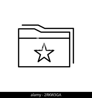 Document icon isolated on white background. Folder symbol modern, simple, vector, icon for website design, mobile app, ui. Vector Illustration Stock Vector
