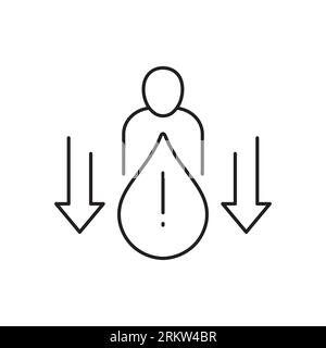 rehydrate line icon on white Stock Vector