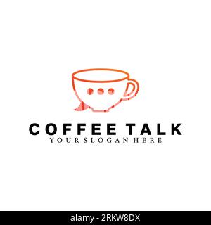 Coffe Logo, Coffe Shop, Coffee Premium and Coffee Talk Logo Vector Inspiration Stock Vector