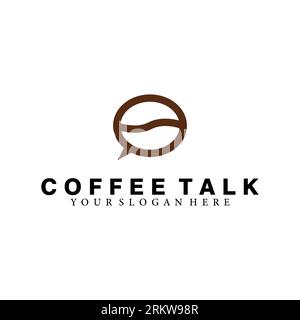 coffee talk vector logo design Stock Vector