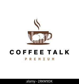 Coffee Chat logo design vector template Stock Vector