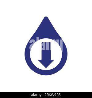 low water level icon, vector design Stock Vector