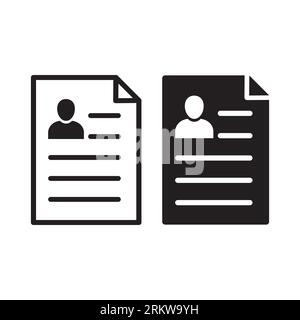 job application resume icon vector for websites Stock Vector