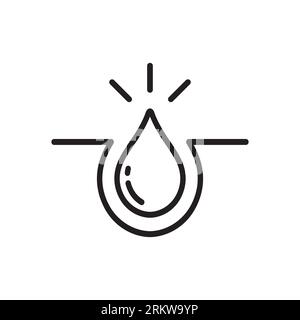 Absorb Moisture Line Icon. Vector Illustration of Layers and Three Drops  Stock Vector - Illustration of pictogram, absorption: 241931383