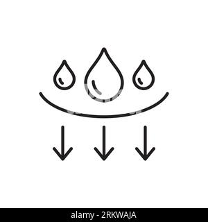 Absorption icon. Simple outline style. Water and liquid absorbent cloth. Thin line vector illustration design isolated on white background. EPS 10. Stock Vector