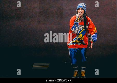 Leeds, UK. 25th Aug, 2023. Billie Eilish headlines day 1 of Leeds Festival. Credit: Thomas Jackson/Alamy Live News Stock Photo