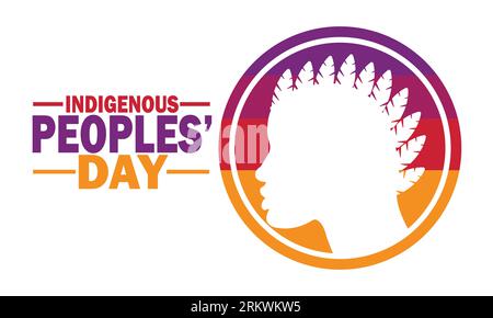 World Indigenous Peoples Day Background Template Hand Drawn Cartoon ...